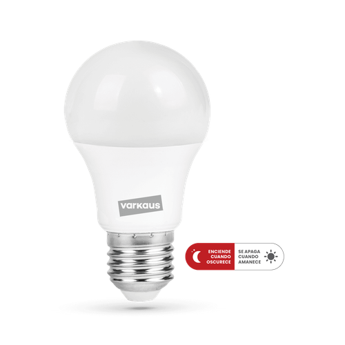 Lámpara LED A60 9W con Fotocélula