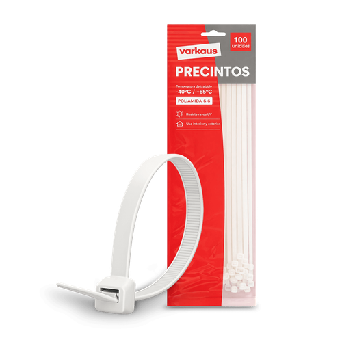Precinto 100 mm x 2,5 mm Blanco